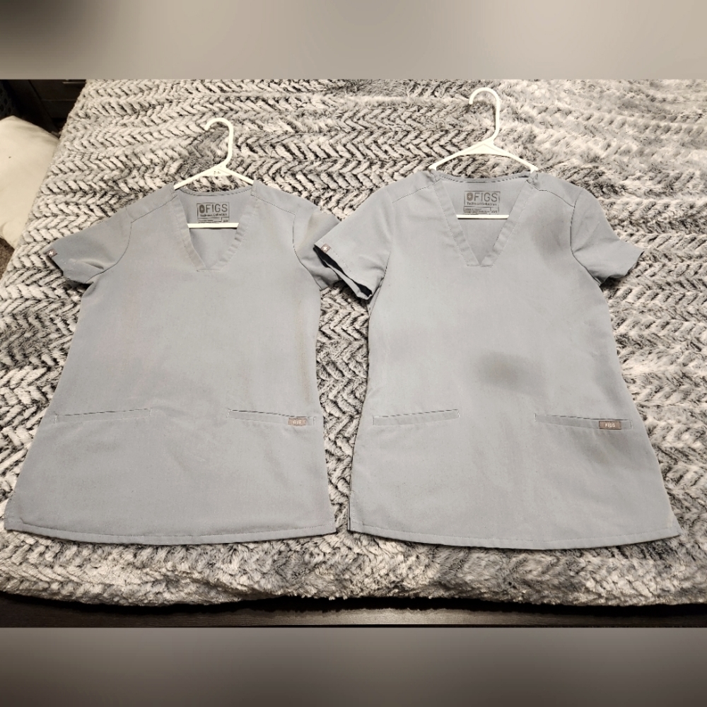 FIGS DUSTY BLUE CASMA TOPS